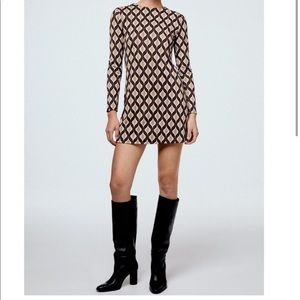 NWT. ZARA Jacquard Mini Dress